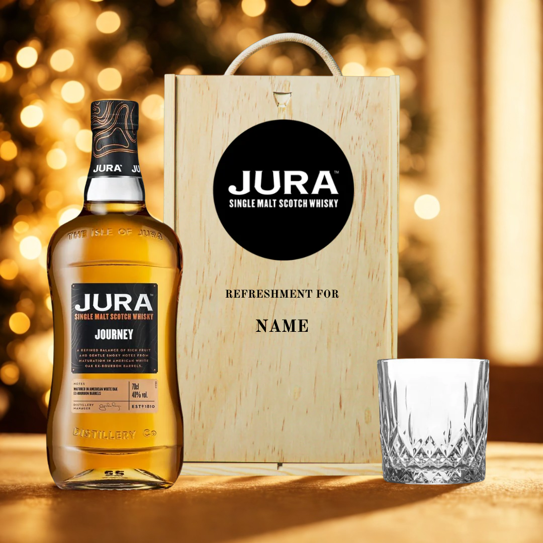 Personalised Jura Single Malt Scotch Whisky Gift Set - 40% ABV (70cl)