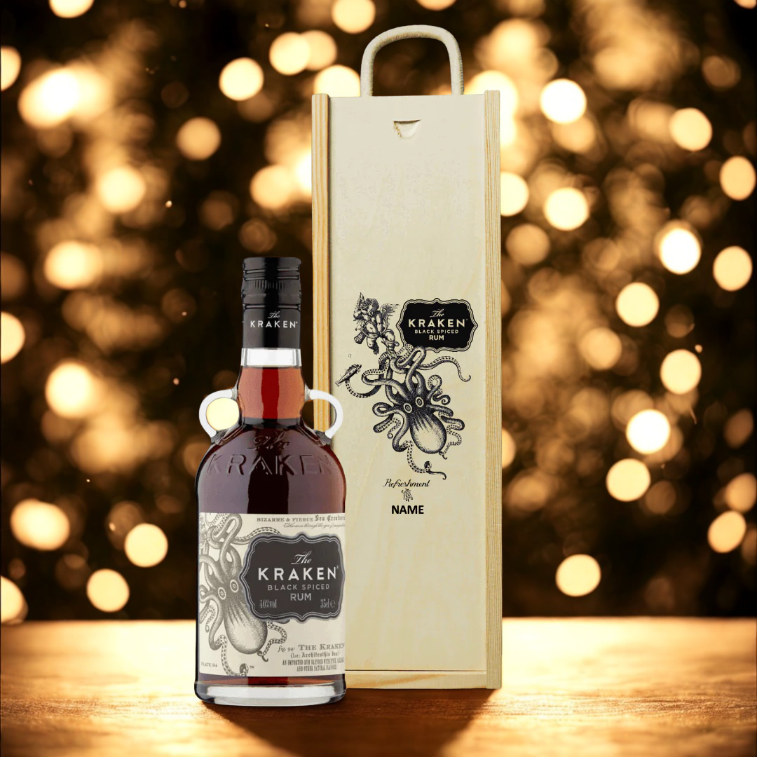 Personalised Kraken Black Spiced Rum Gift Box - (35cl)