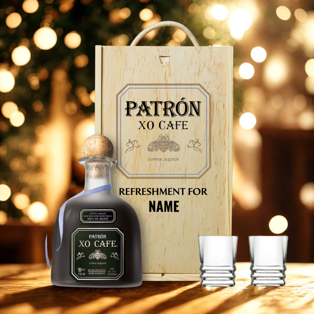 Personalised PATRÓN XO Cafe Coffee Tequila Gift Set - 70cl (35% ABV)