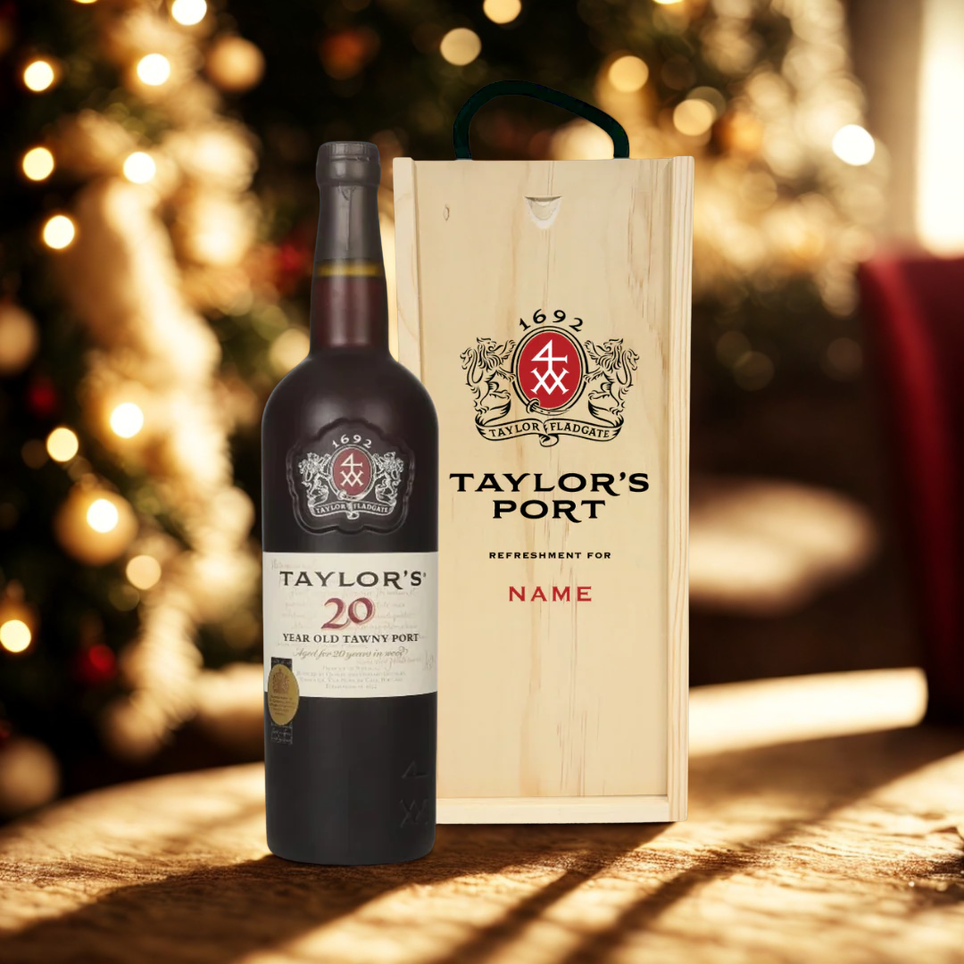 Personalised Taylor&#39;s 20 Year Old Tawny Port Gift Set - 75cl