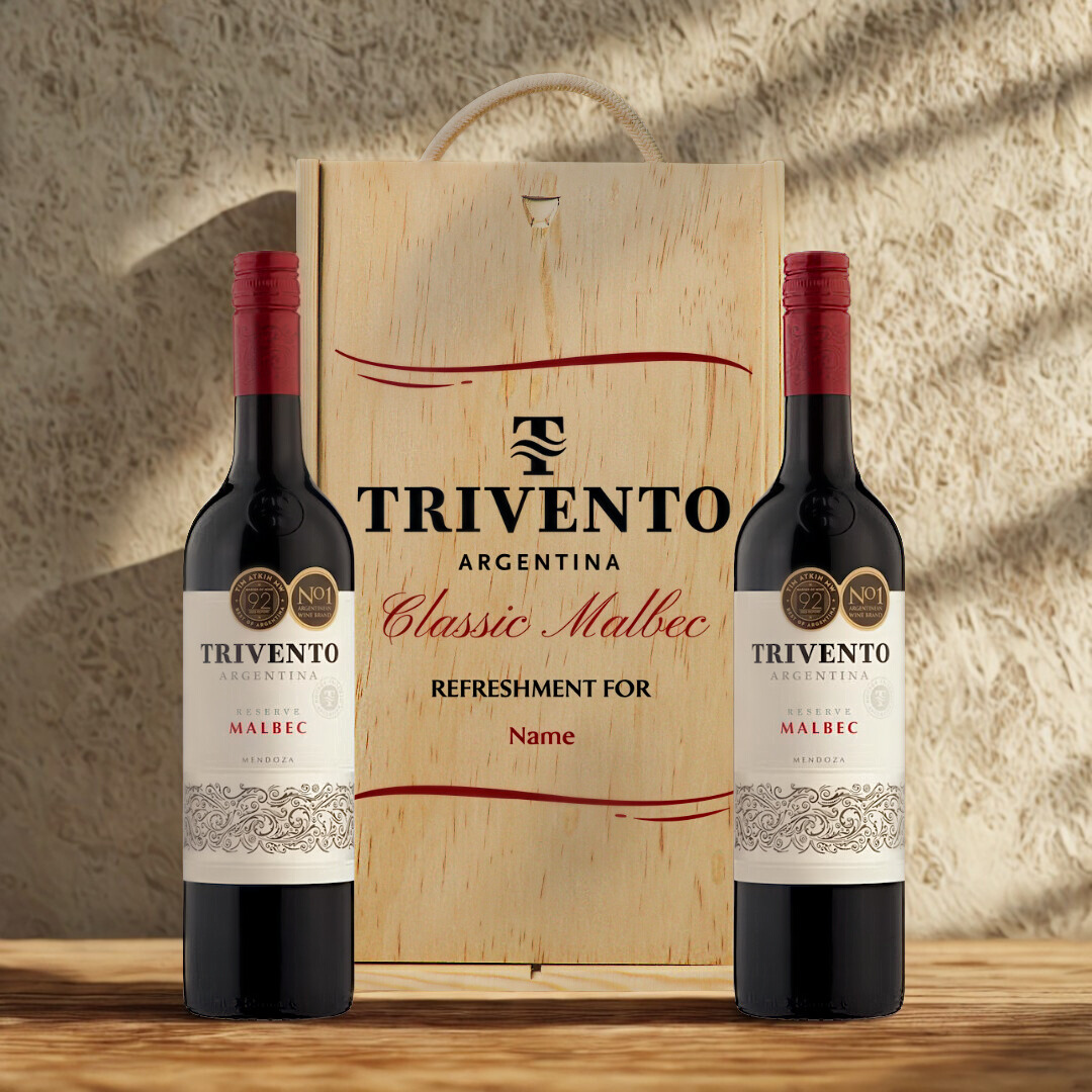 Personalised Trivento Malbec Classic Wine Gift Set Collection