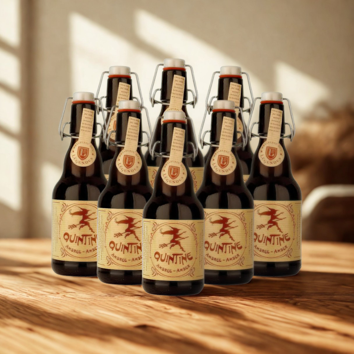 Quintine Ambrée Belgian Amber Ale 330ml Bottles – 8.5% ABV (8 Pack)