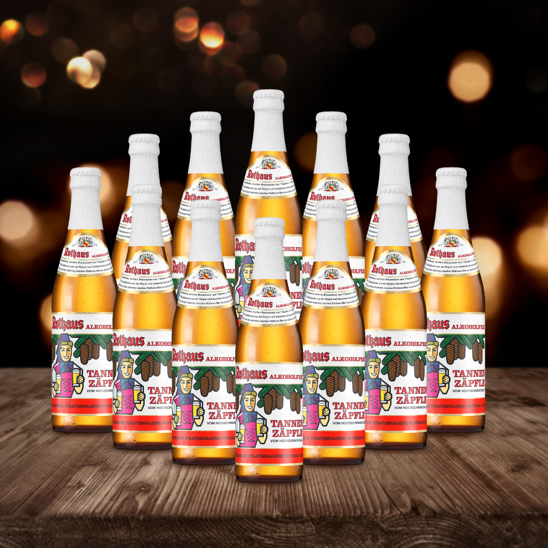 Rothaus German Alkoholfrei Tannenzäpfle Pils 330ml Bottles - 0.4% ABV (12 Pack)