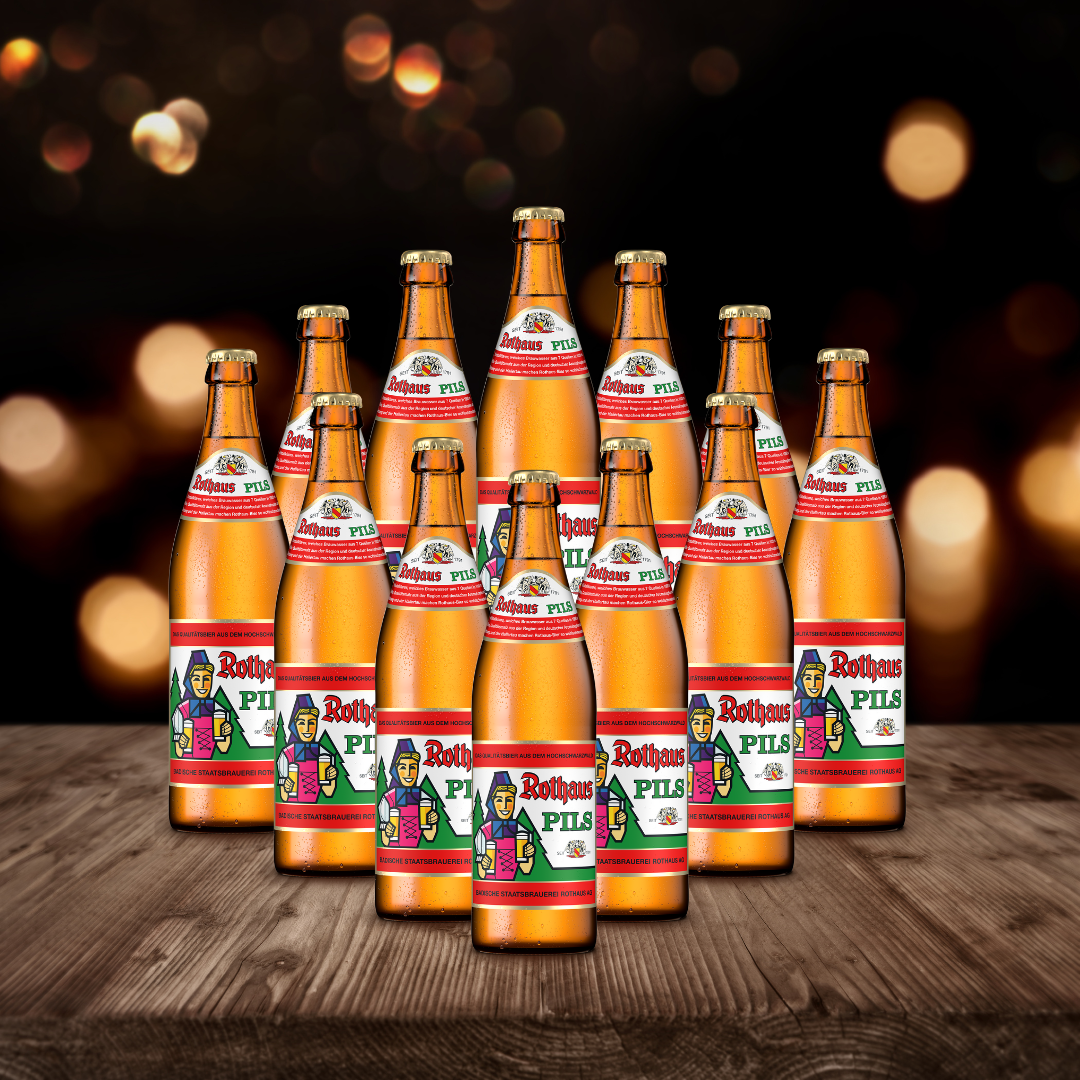Rothaus German Pils 500ml Bottles - 5.1% ABV (12 Pack)