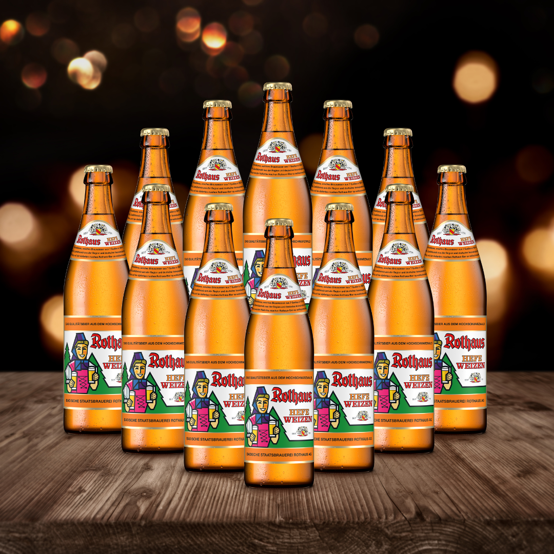 Rothaus German Wheat Beer Hefeweizen 500ml Bottles - 5.4% ABV (12 Pack)