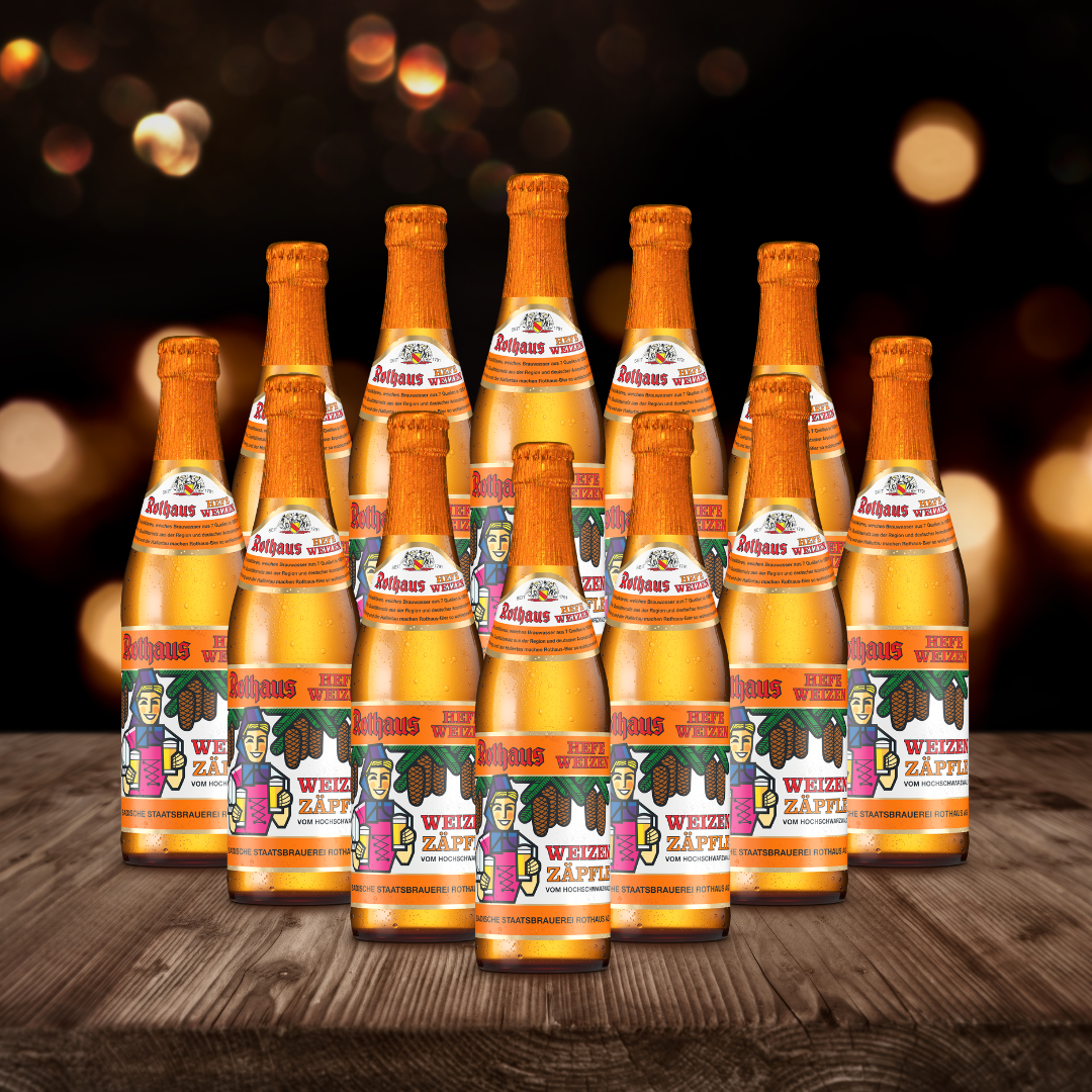 Rothaus German Wheat Beer Weizenzäpfle 330ml Bottles - 5.4% ABV (12 Pack)