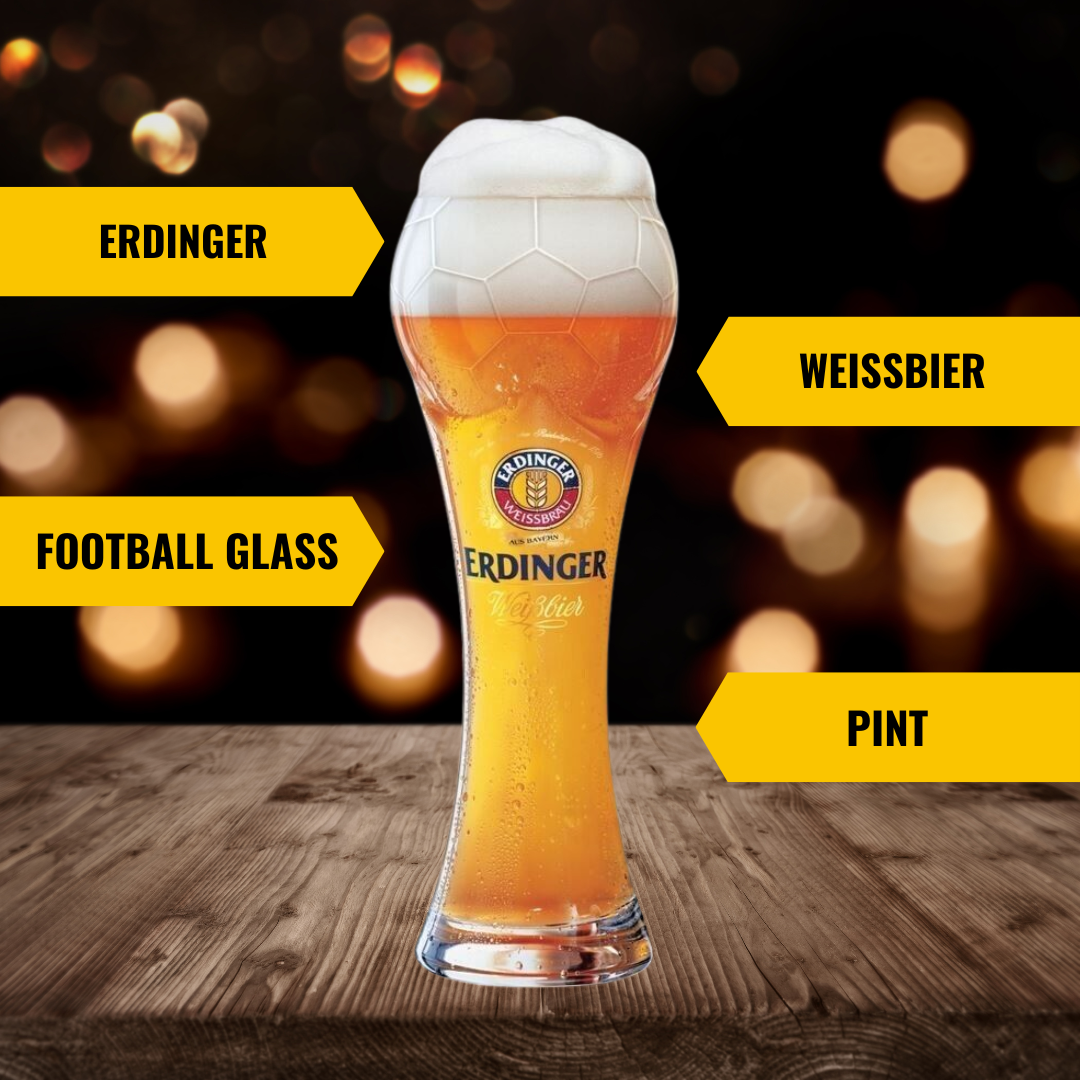 ERDINGER Limited Edition Football Pint Glass
