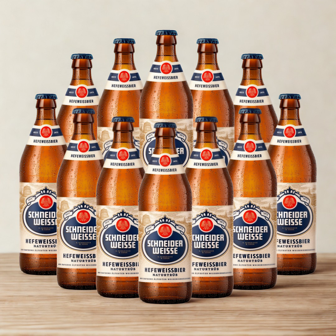 Schneider Weisse Tap 1 Hefeweissbier Naturtrüb German Wheat Beer 500ml Bottles – 4.9% ABV (12 Pack)