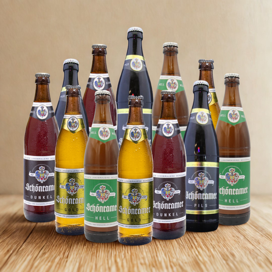 Schönramer German Beer Mixed Case 500ml Bottles – Gold, Helles, Dunkel &amp; Pils (12 Pack)