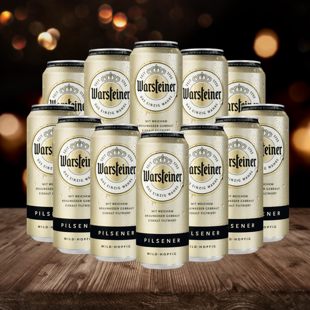 Warsteiner German Pilsner 500ml Cans - 4.8% ABV (12 Pack)