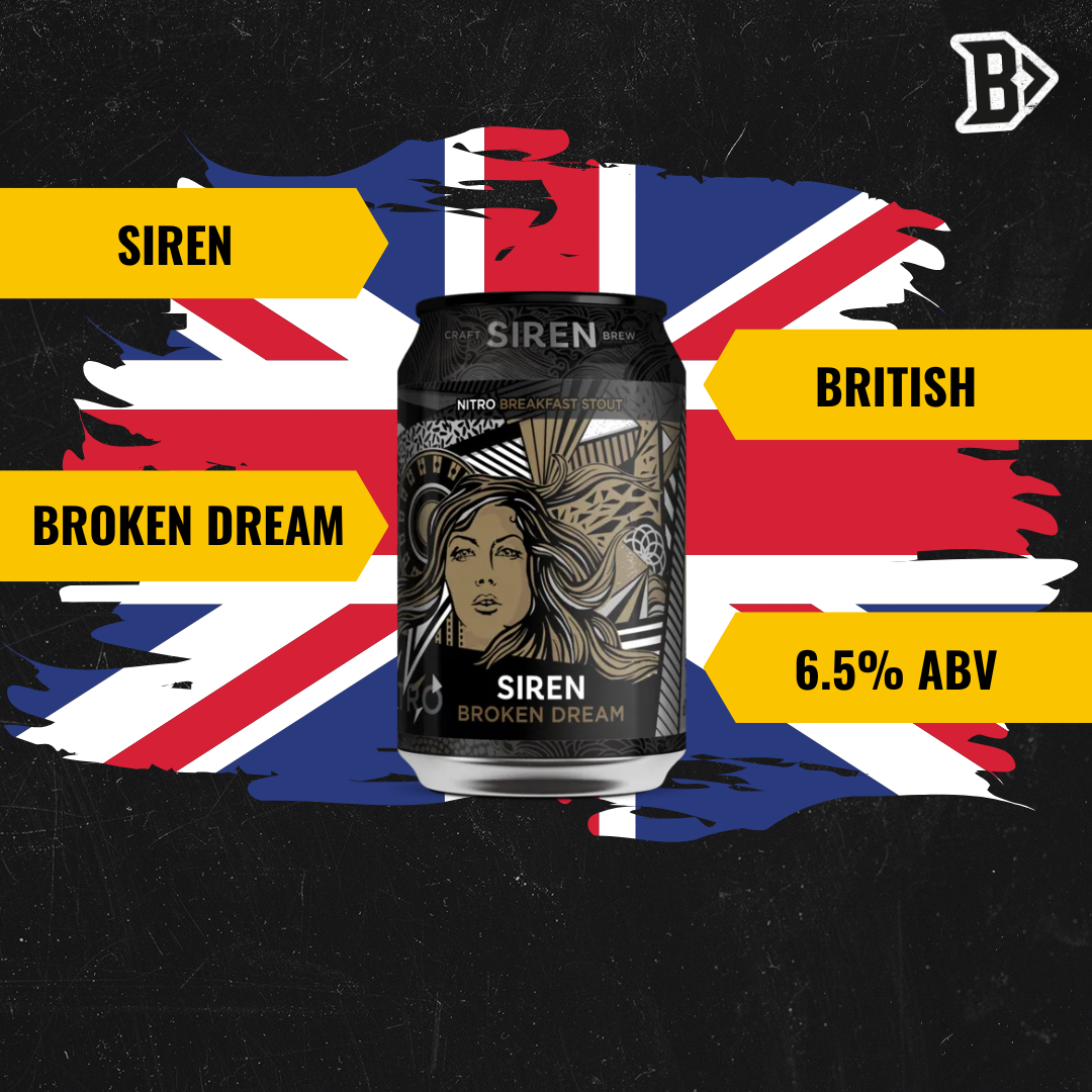 Siren Broken Dream British Breakfast Stout 330ml Cans - 6.5% ABV (12 Pack)