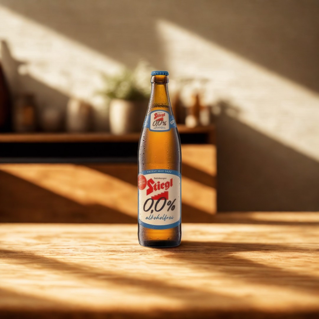 Stiegl Freibier Alcohol-Free Lager 500ml Bottles – 0.0% ABV (Multipack)