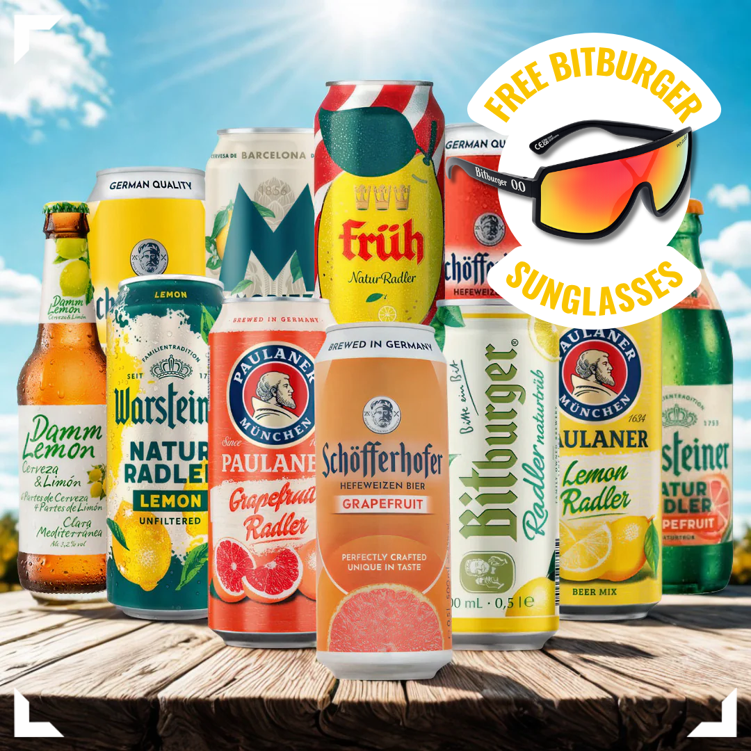 Summertime Radler Mixed Case Selection (12 Pack) with Free Bitburger Sunglasses
