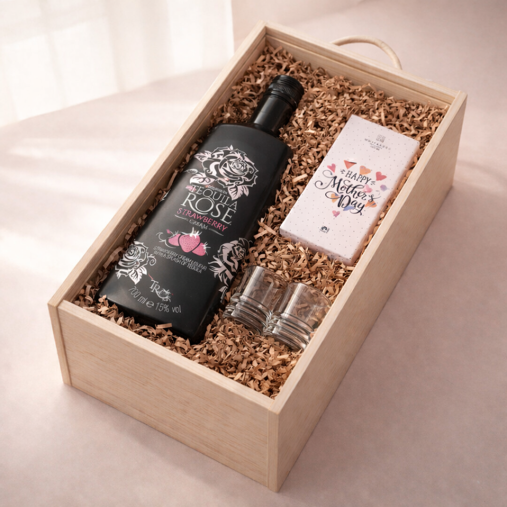 Mother’s Day Tequila Rose Gift Set (70cl) with Shot Glasses & Chocolate – Unique Mother’s Day Gift For Mum
