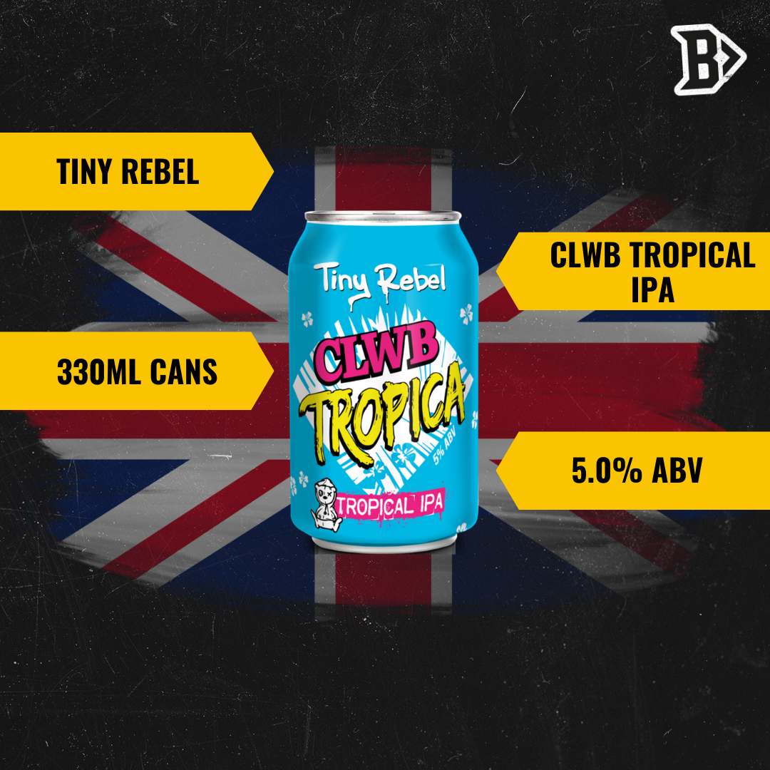 Tiny Rebel British CLWB Tropica IPA 330ml Cans - 5.00% ABV (12 Pack) - BEERHUNTER
