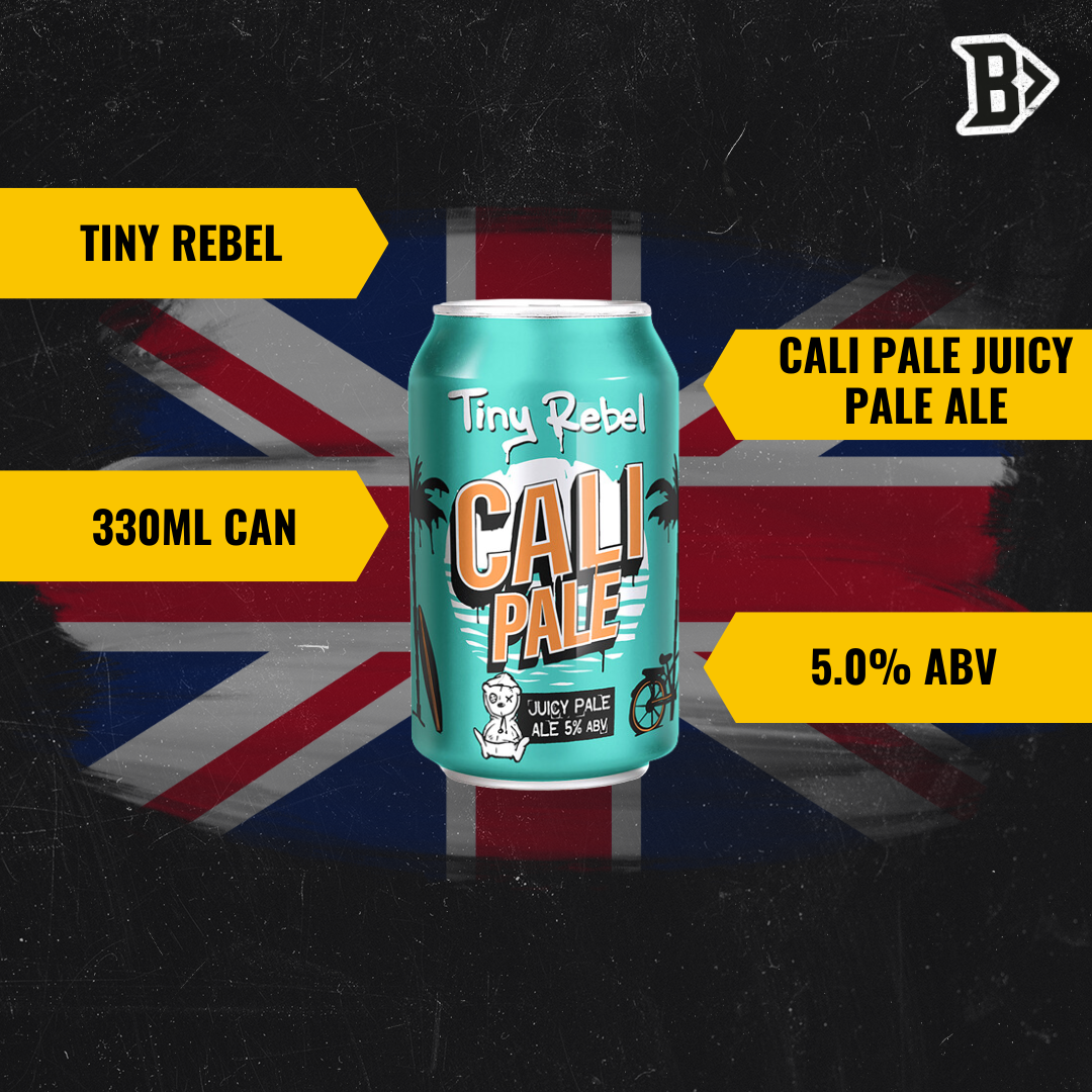 Tiny Rebel British Cali Pale Juicy Pale Ale 330ml Cans - 5.00% ABV (12 Pack) - BEERHUNTER