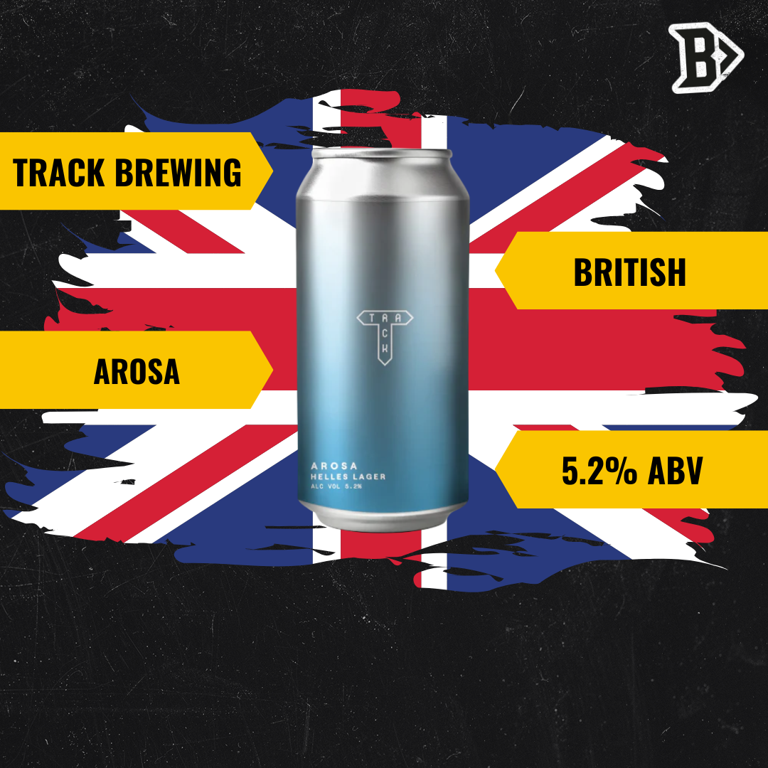 Track Brewing Arosa Hells British Gluten Free Lager 440ml Cans - 5.2% ABV (12 Pack)