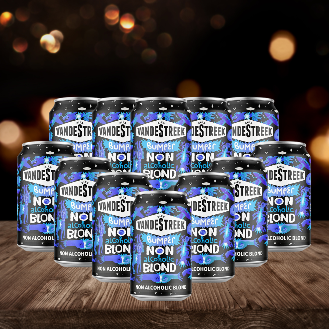 VandeStreek Bumper Dutch Non-Alcoholic Blond 330ml Cans - 0.5% ABV (Multipack)