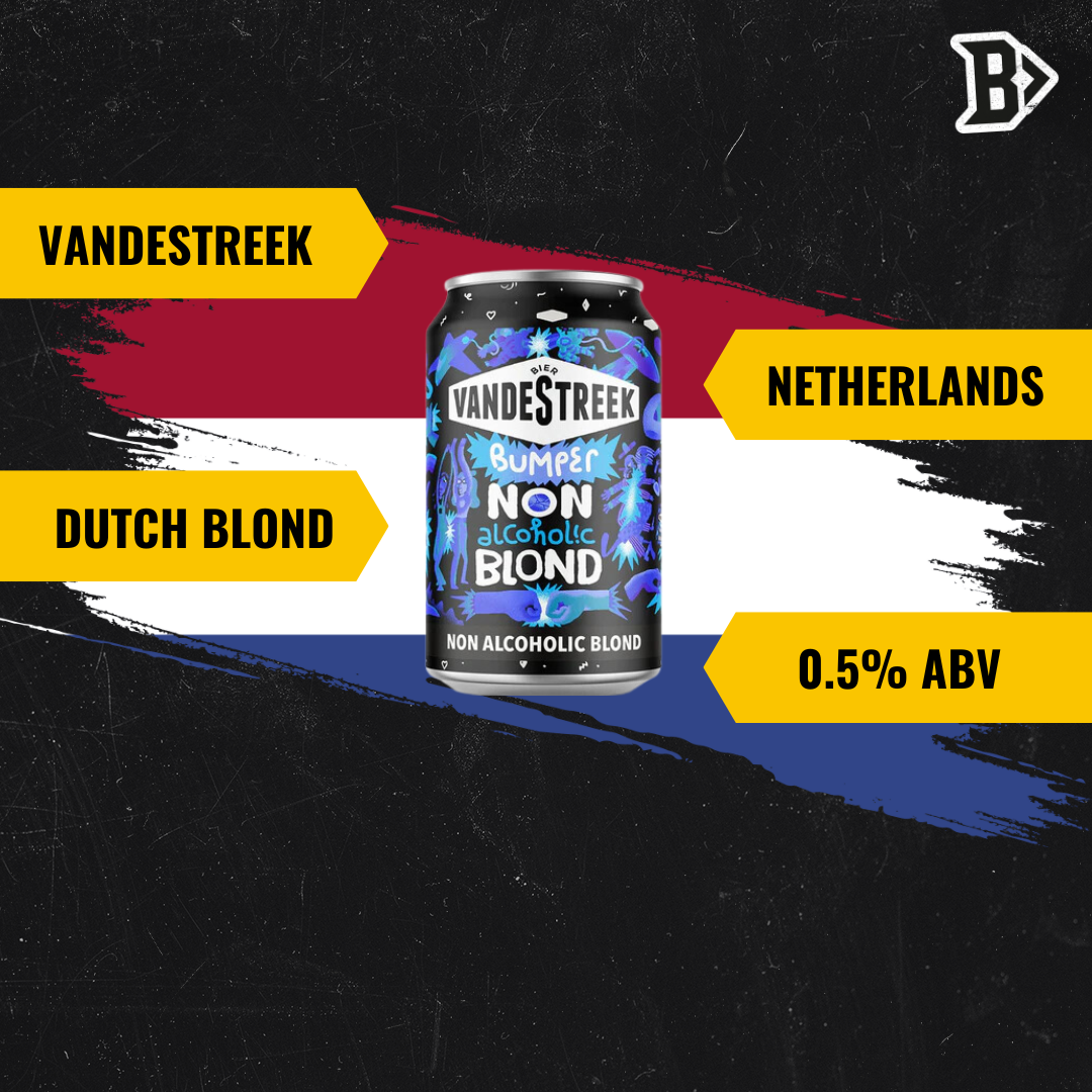 VandeStreek Bumper Dutch Non-Alcoholic Blond 330ml Cans - 0.5% ABV (12 Pack)