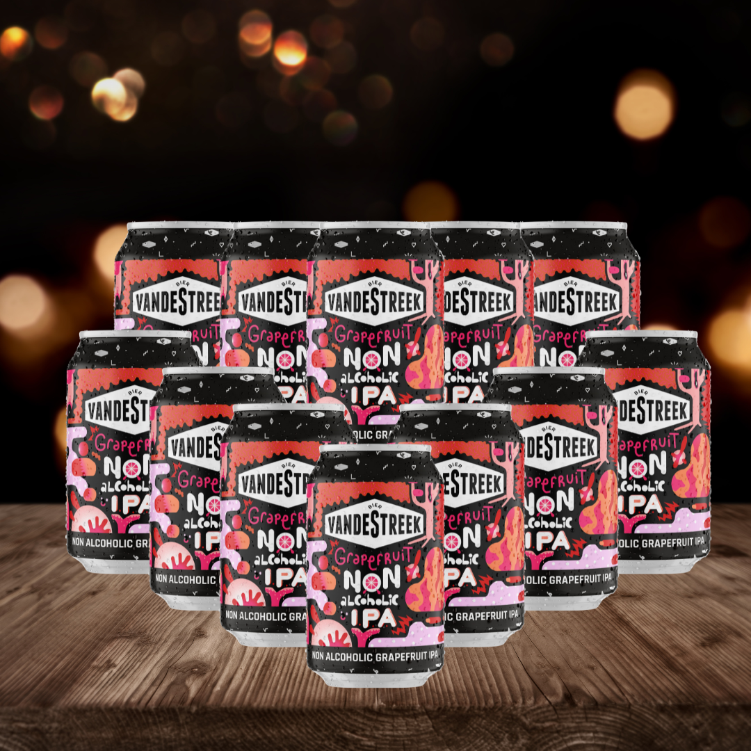 VandeStreek Grapefruit Dutch Non-Alcoholic IPA 330ml Cans - 0.5% ABV (12 Pack)