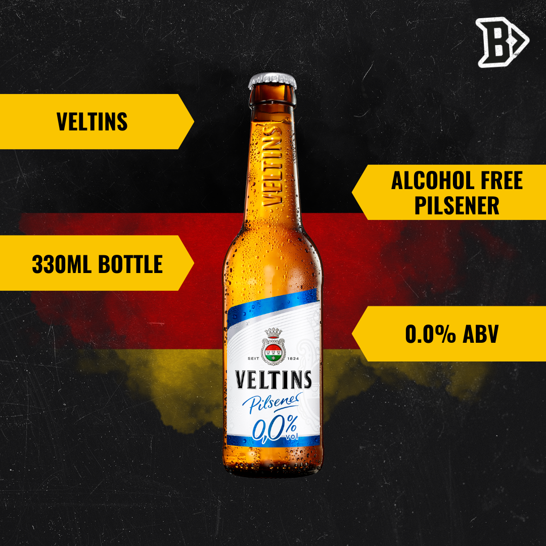Veltins Alcohol Free German Pilsner 330ml Bottles - 0.0% ABV (12 Pack) - BEERHUNTER