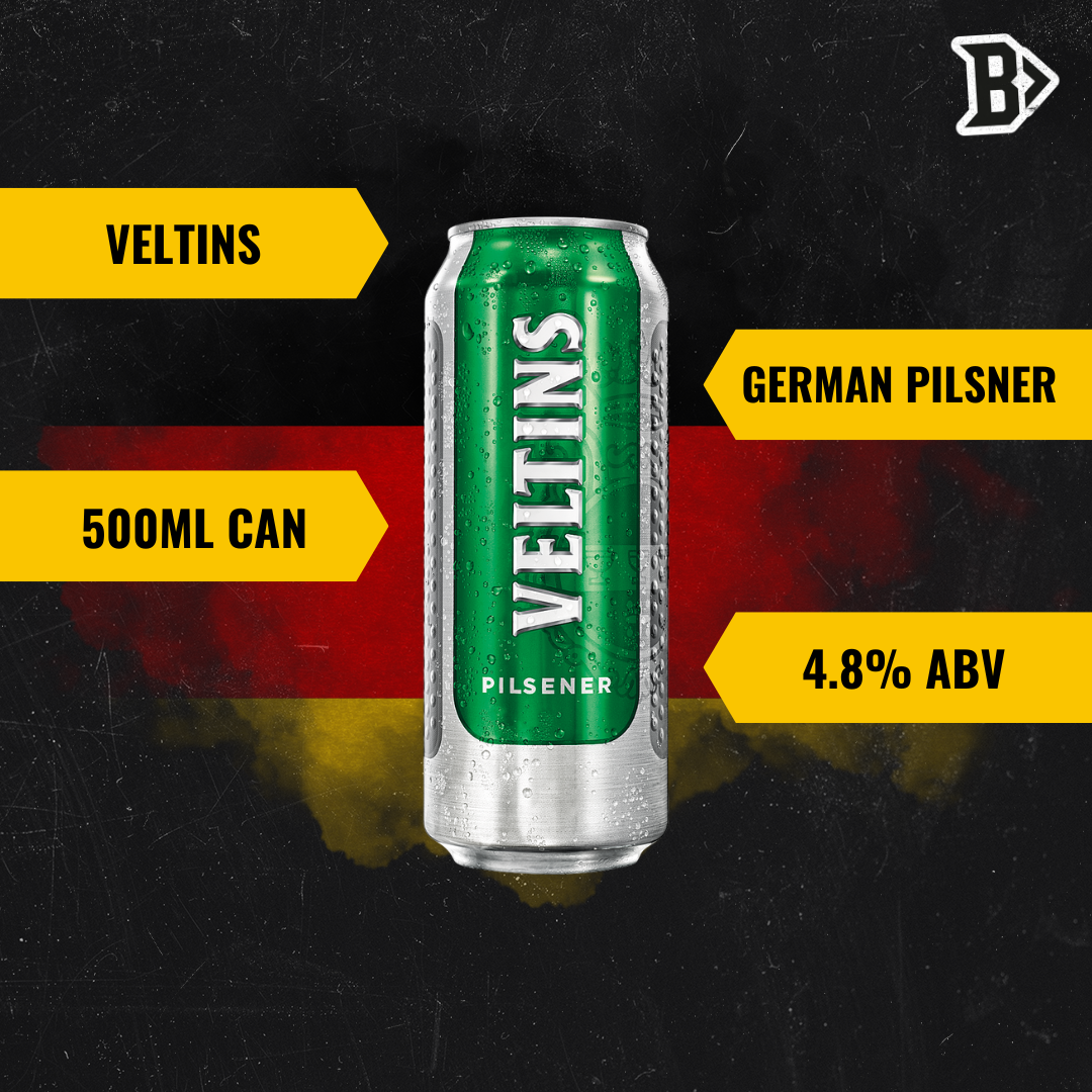 Veltins Premium German Pilsner 500ml Cans (12 Pack) - 4.8% ABV - BEERHUNTER