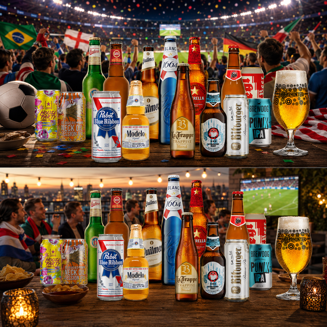 World Cup Beer Mixed Case – International Selection (15 Pack) With Free Glass