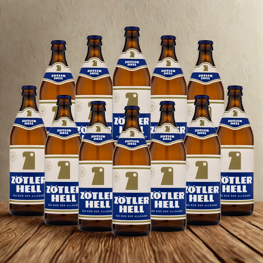 Zötler German Bayerisch Hell 500ml Bottles - 4.8% ABV (12 Pack)
