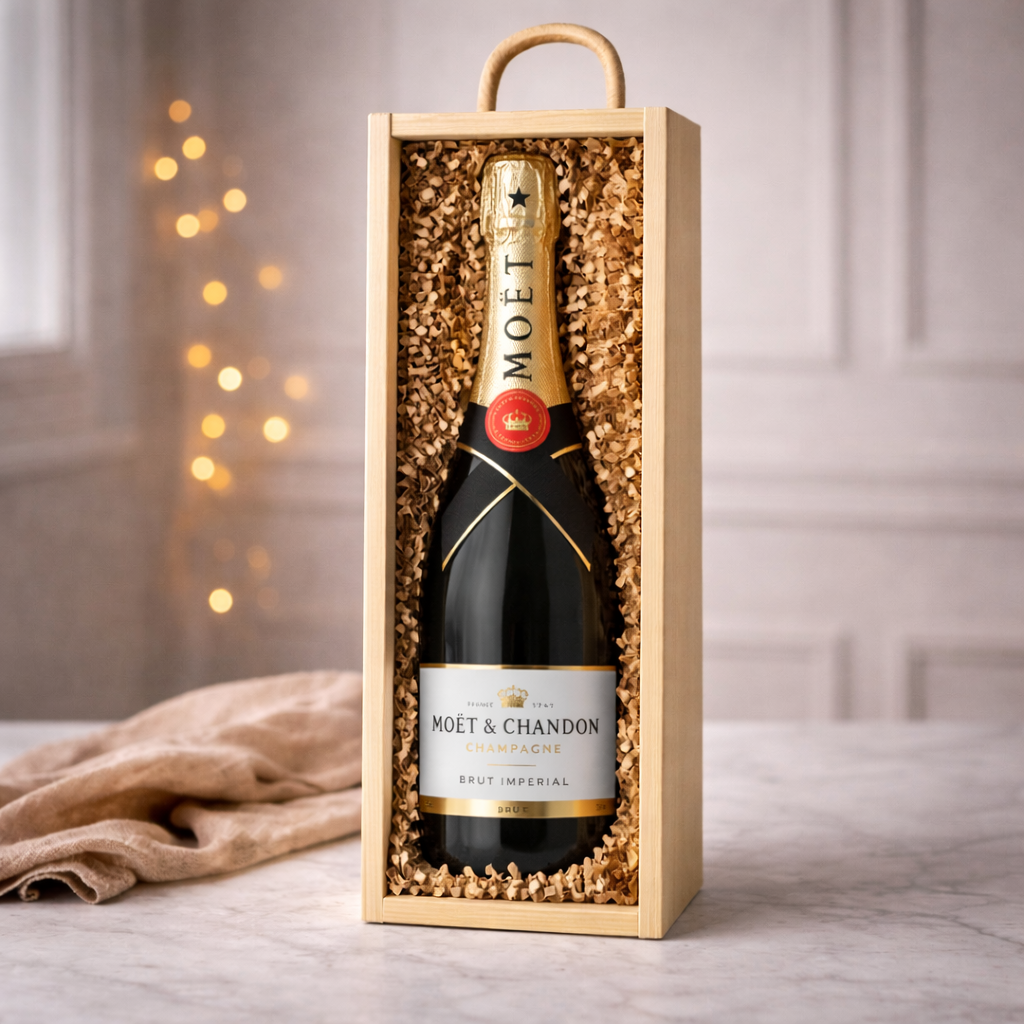 Personalised 18th Birthday Moët &amp; Chandon Champagne Gift Set – 75cl Luxury Champagne with Personalised Lid