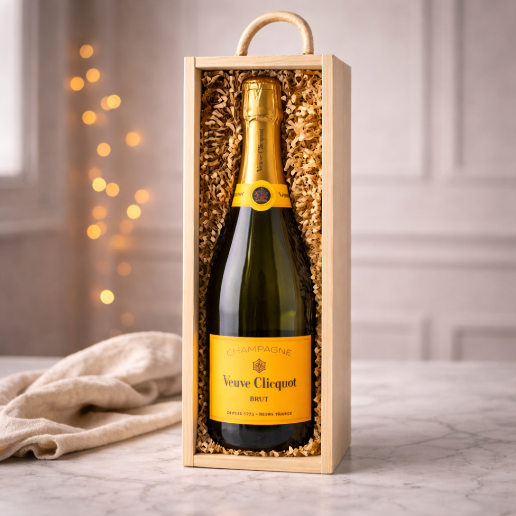 Personalised 18th Birthday Veuve Clicquot Champagne Gift Set – 75cl Luxury Champagne with Personalised Lid
